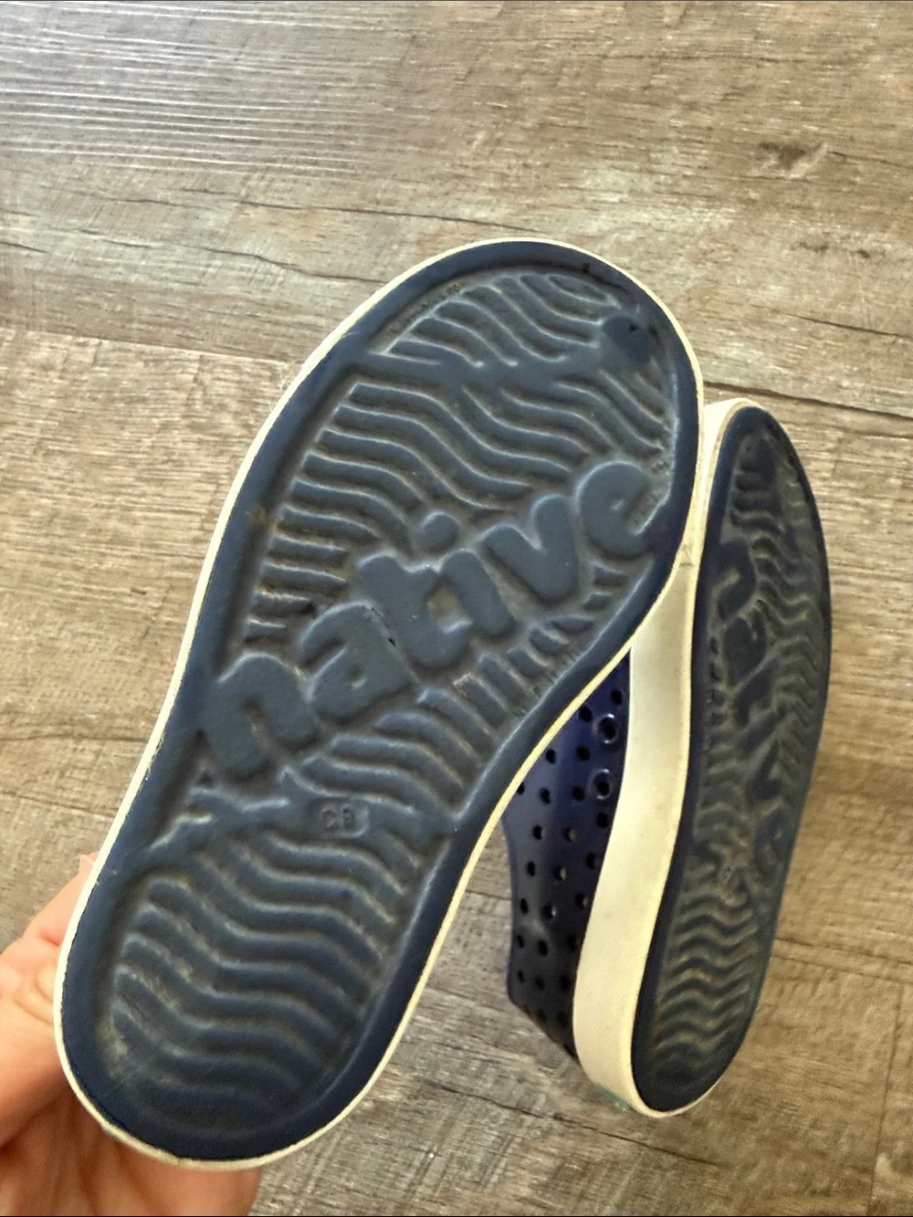Native Kids Jefferson Slip-On in Navy with White Toe